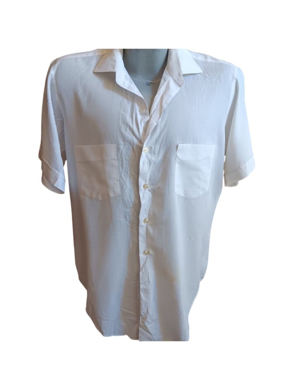XL True Vintage Shirt Arrow batiste White 1970's Button-Up Dacron Distress